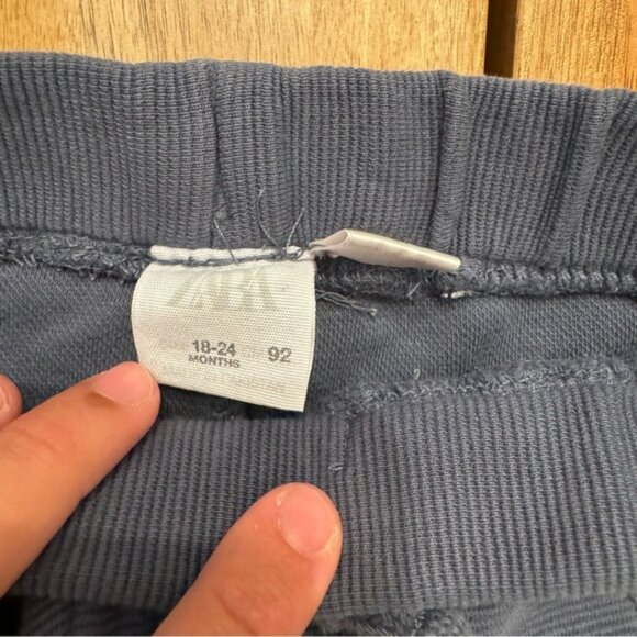 Zara navy blue unisex jogger pants with pockets and elastic waist 18-24‎ month - Picture 4 of 4